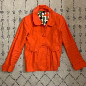 J Crew Orange Swing Coat
